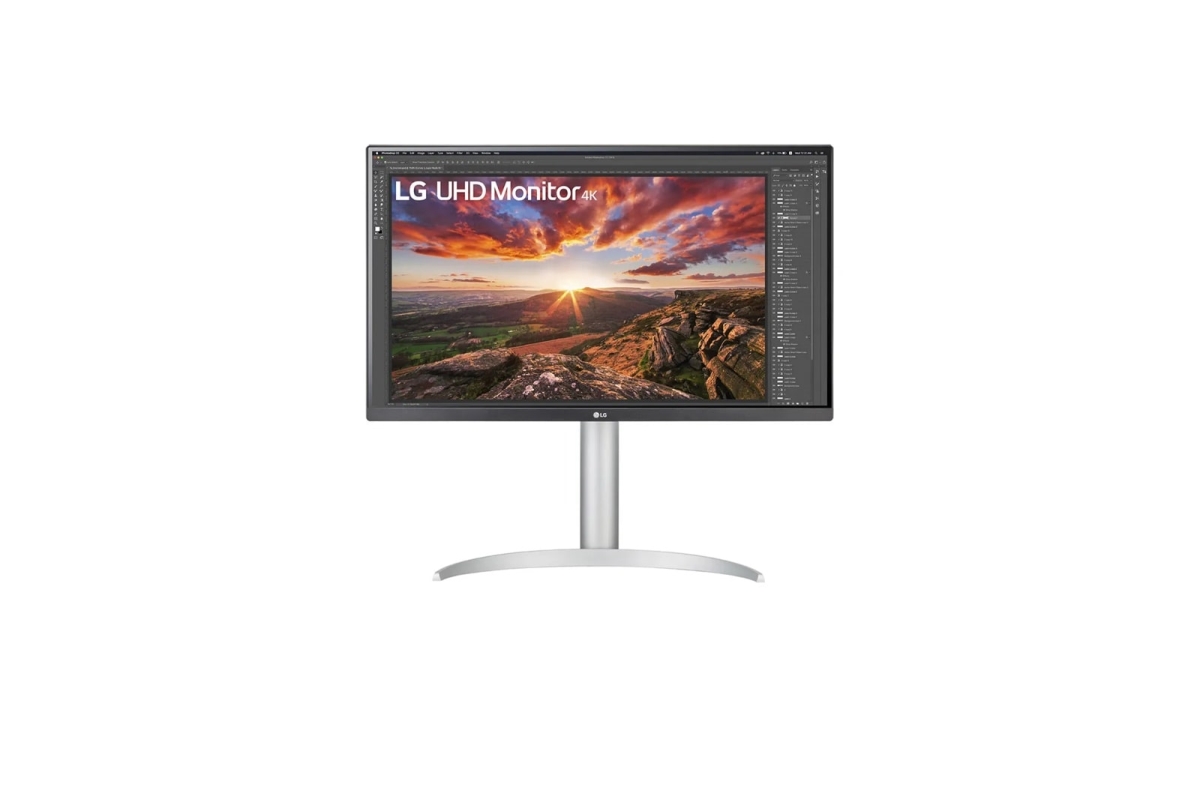 LG Electronics 27BP85UK-W 27 in. Class Ultra HD IPS USB-C 2xHDMI DP Speaker Monitor