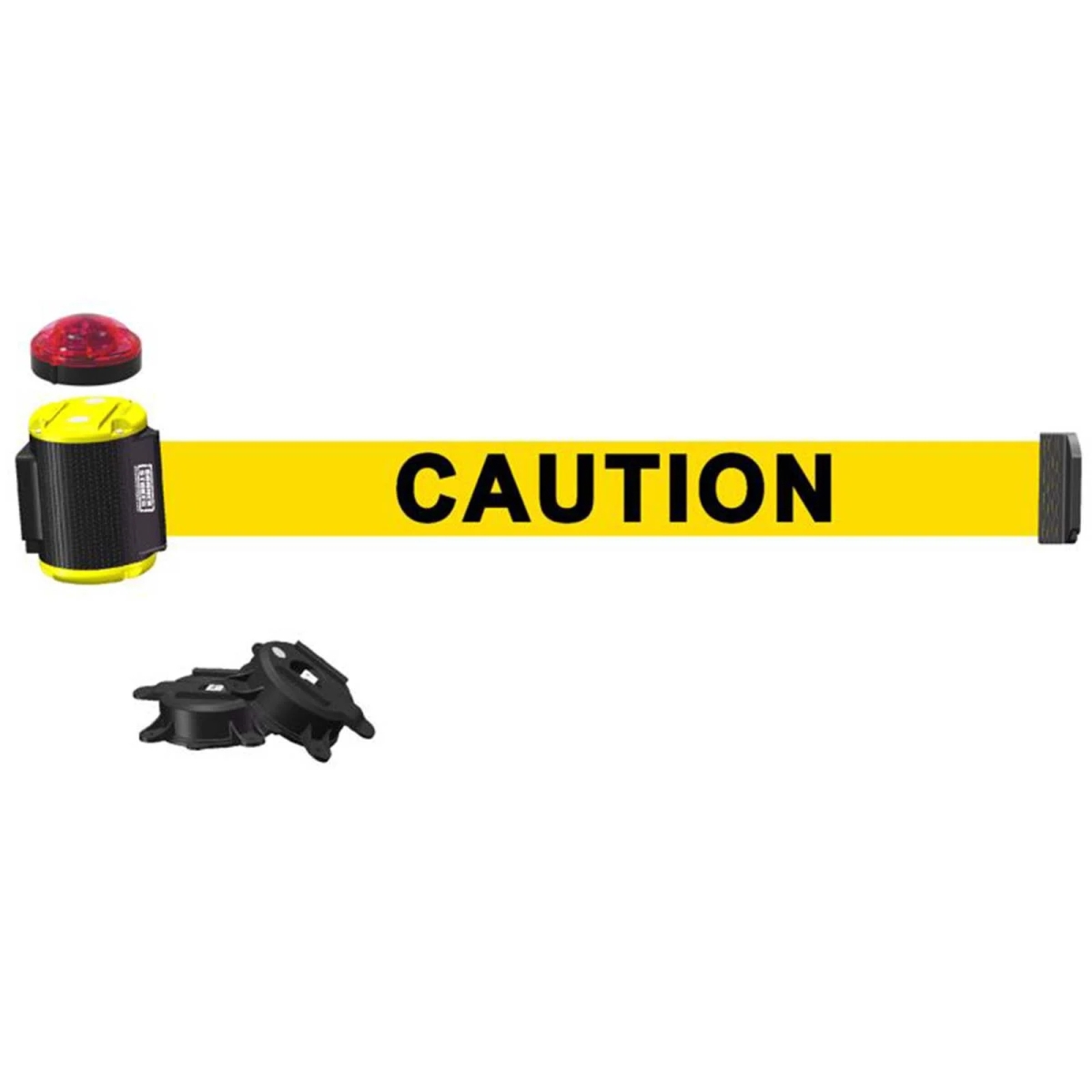 MH1501L 15 ft. Magnetic Wall Mount with Light Kit & Caution Banner - Yellow