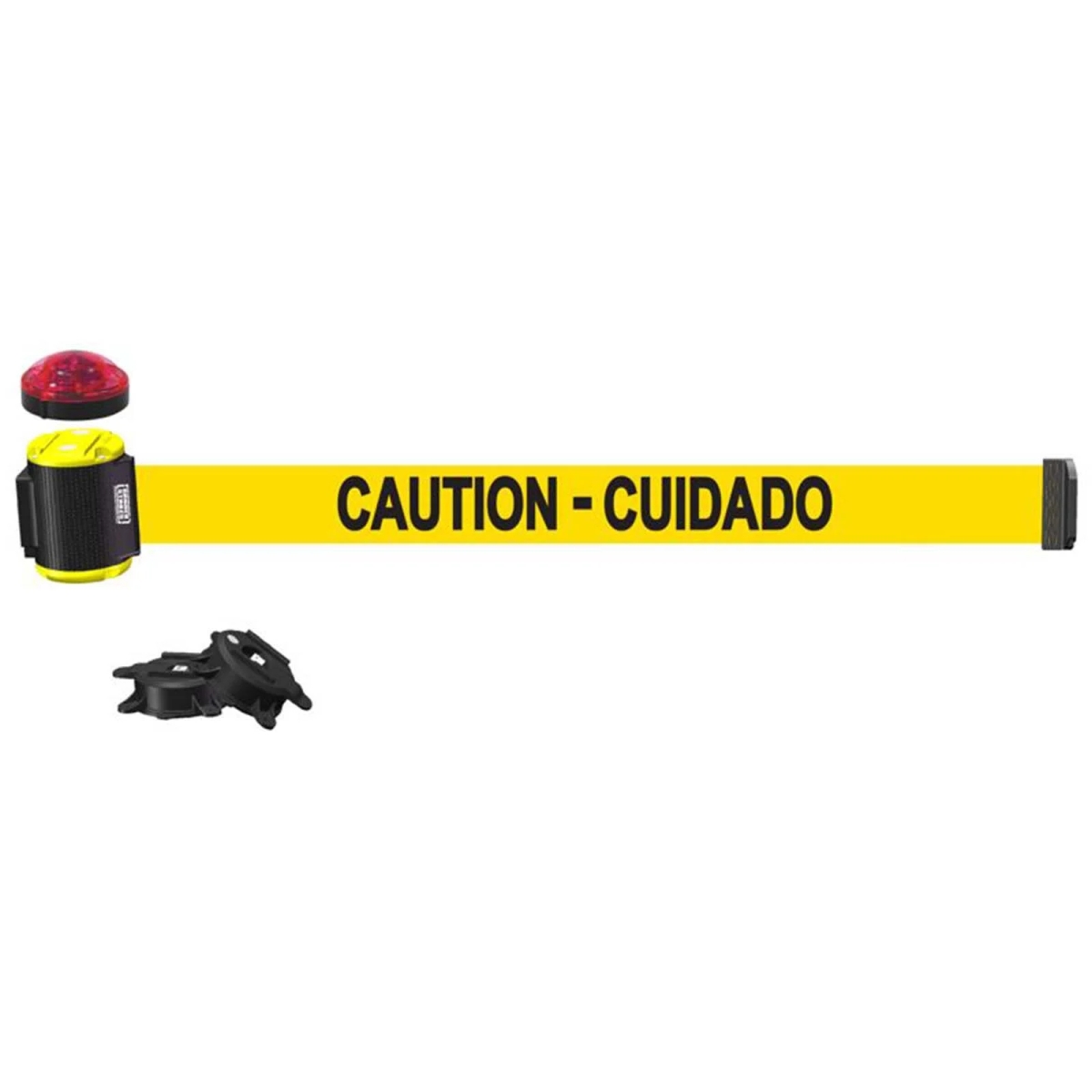 MH1503L 15 ft. Magnetic Wall Mount with Light Kit & Caution Cuidado Banner - Yellow