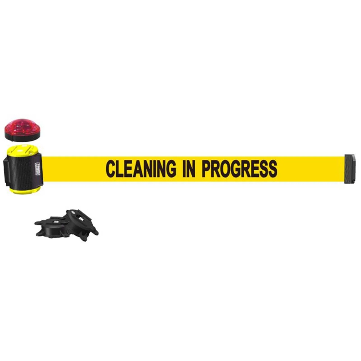 MH1504L 15 ft. Magnetic Wall Mount with Light Kit & Cleaning in Progress Banner - Yellow