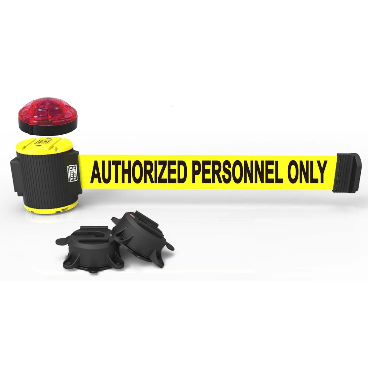 MH5003L 30 ft. Magnetic Wall Mount with Light Kit & Authorized Personnel Only Banner - Yellow