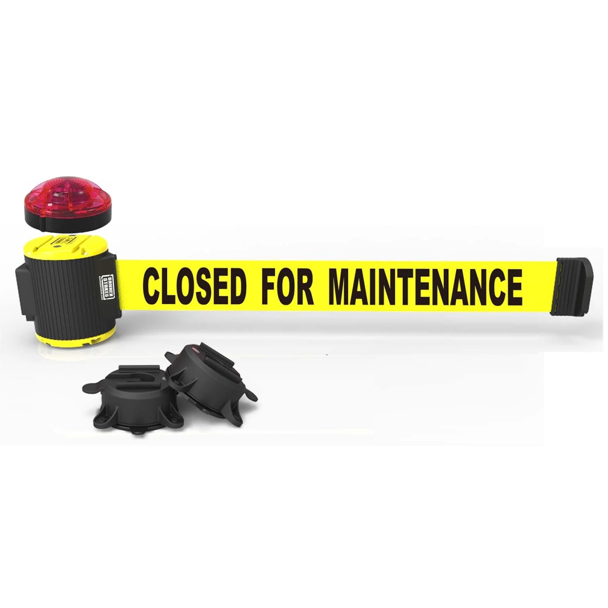 MH5006L 30 ft. Magnetic Wall Mount with Light Kit & Closed for Maintenance Banner - Yellow