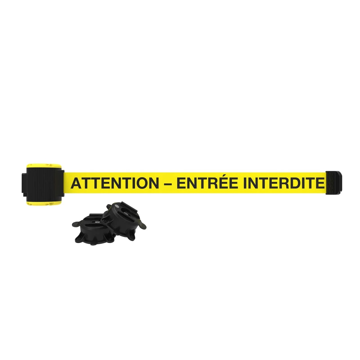 MH5016 30 ft. Magnetic Wall Mount Attention Entree Interdite Banner - Yellow