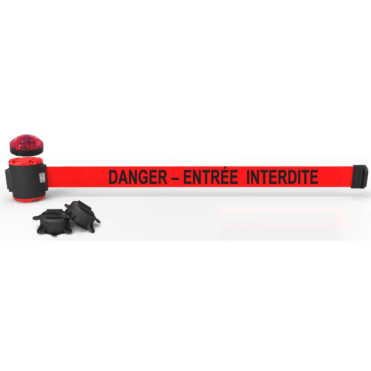 MH5017L 30 ft. Magnetic Wall Mount with Light Kit & Danger Entree Interdite Banner - Red