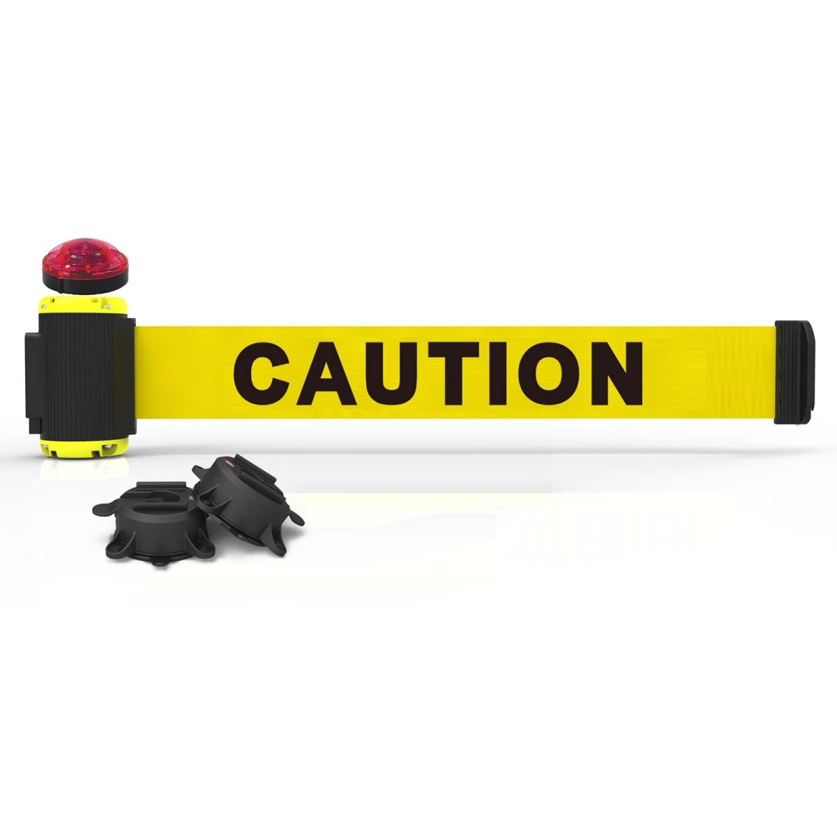 MH7001L 7 ft. Magnetic Wall Mount with Light Kit & Caution Banner - Yellow
