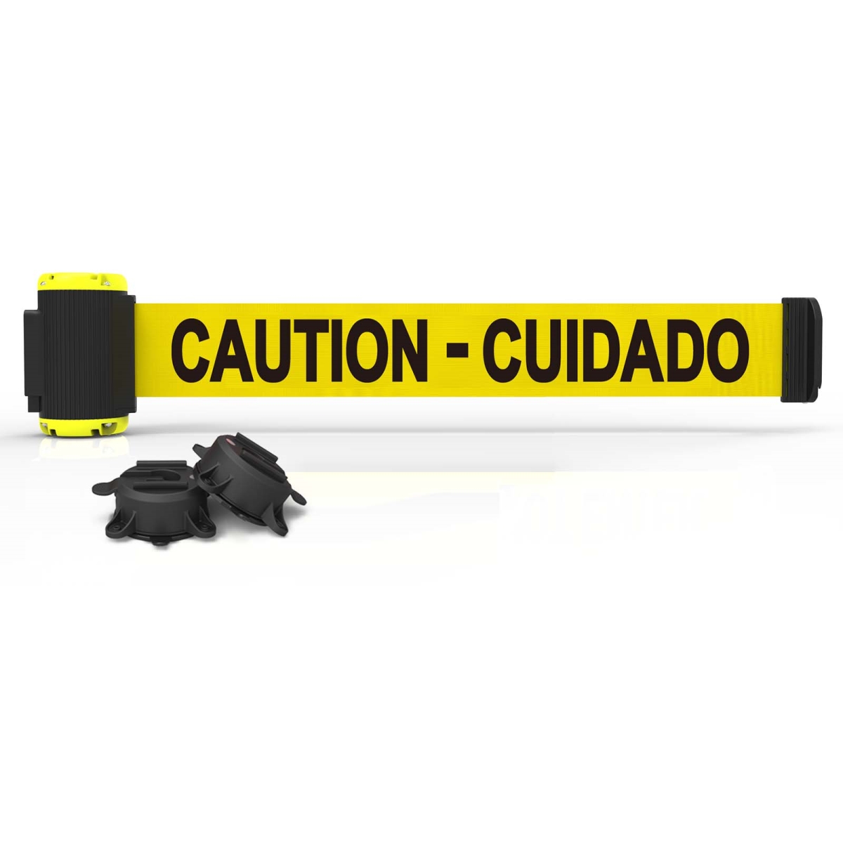 MH7002 7 ft. Magnetic Wall Mount Caution Cuidado Banner - Yellow