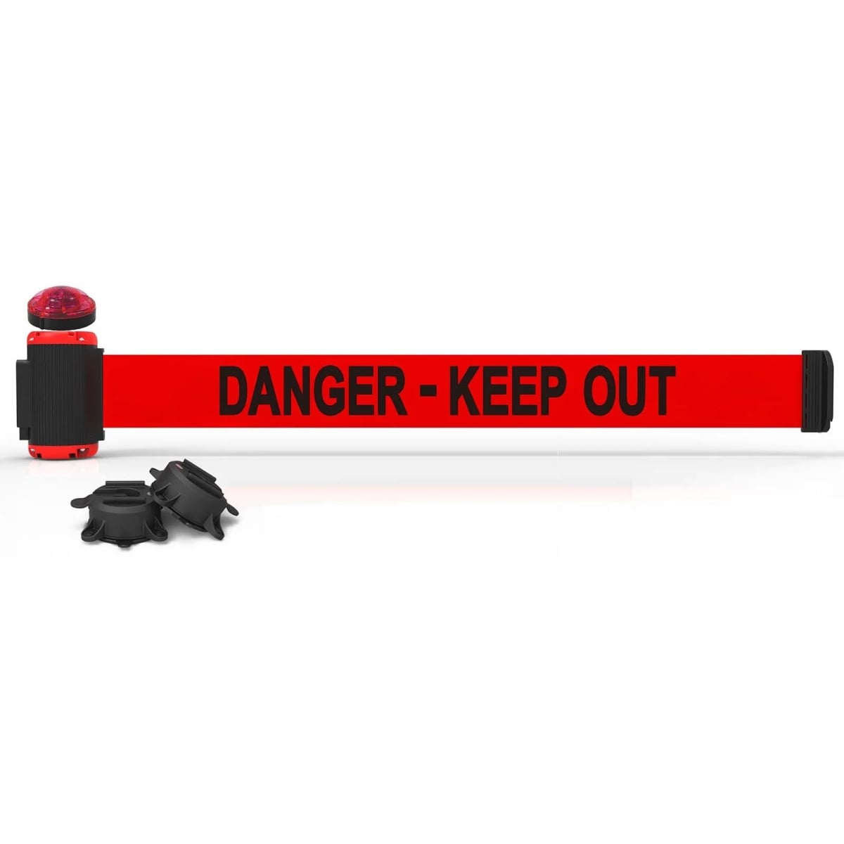MH7008L 7 ft. Magnetic Wall Mount with Light Kit & Danger Keep Out Banner - Red