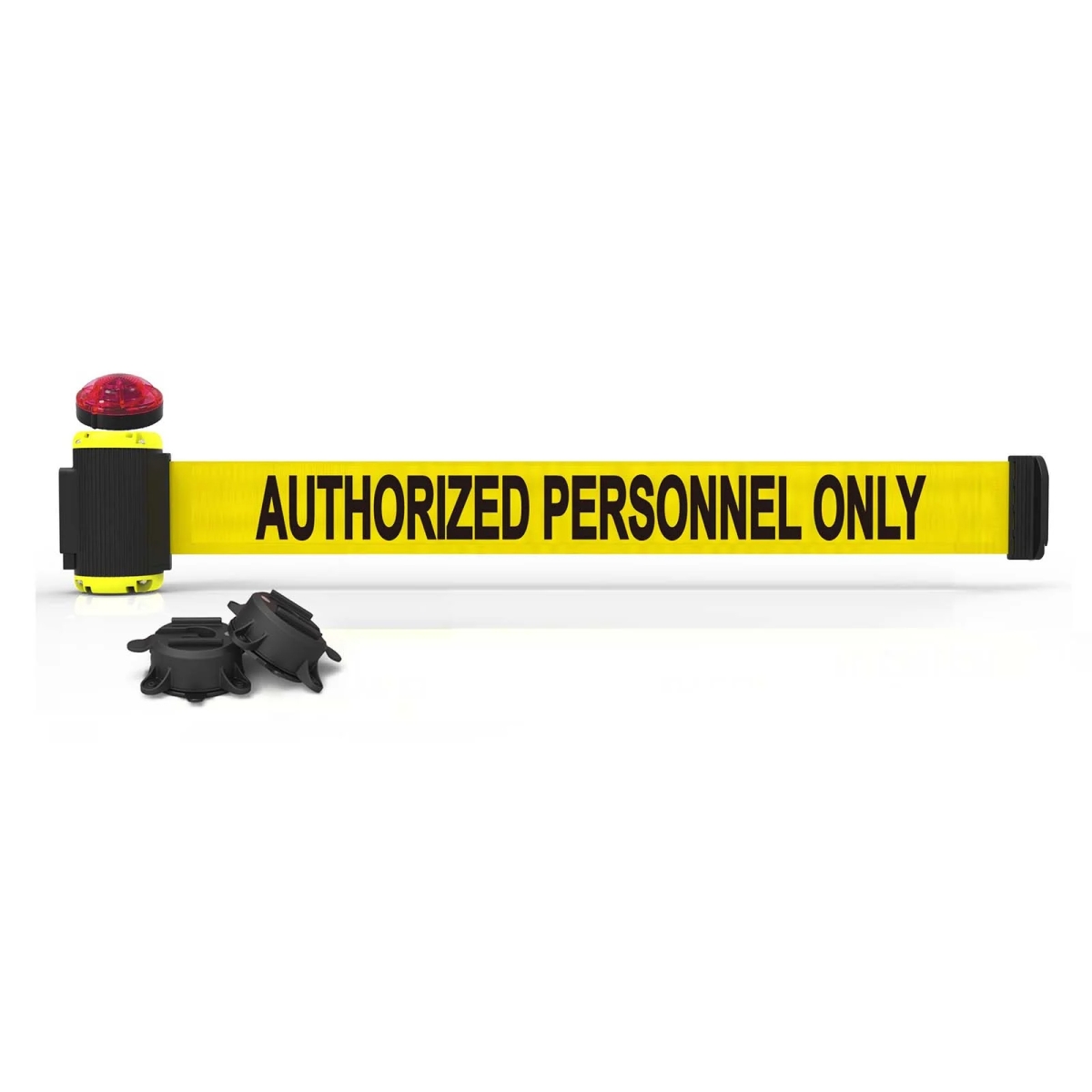 MH7013L 7 ft. Magnetic Wall Mount with Light Kit & Authorized Personnel Only Banner - Yellow