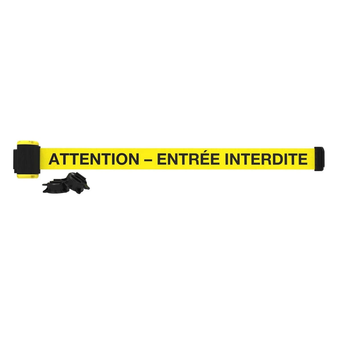 MH7016 7 ft. Magnetic Wall Mount Attention Entree Interdite Banner - Yellow