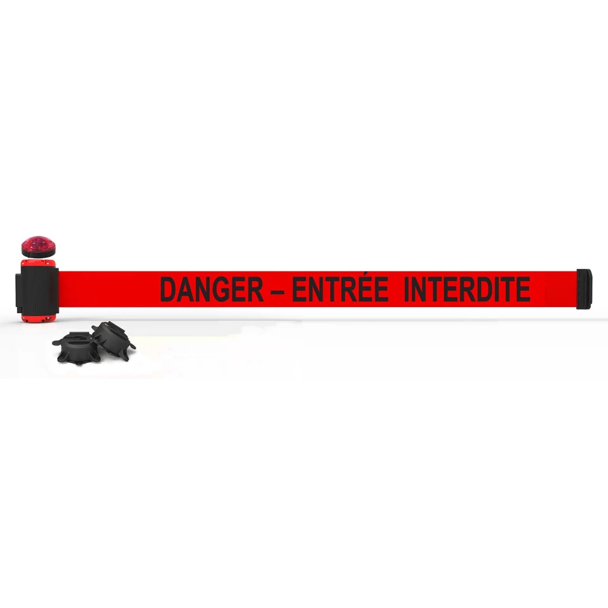 MH7017L 7 ft. Magnetic Wall Mount with Light Kit & Danger Entree Interdite Banner - Red