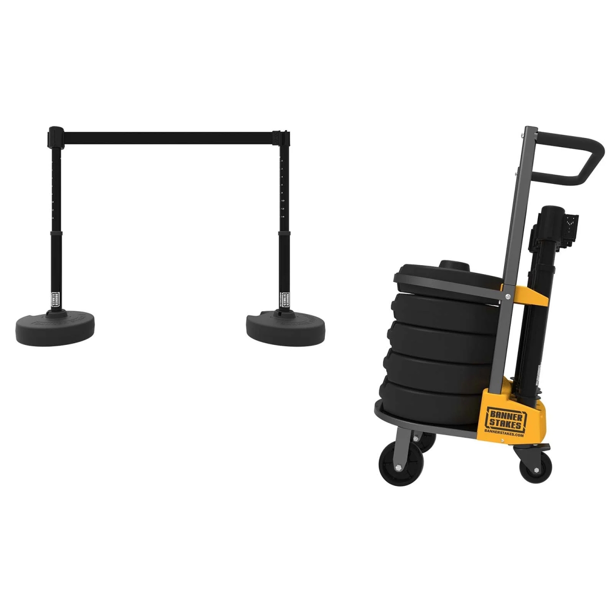 PL4000-B Plus Cart Package, Blank Black Banner