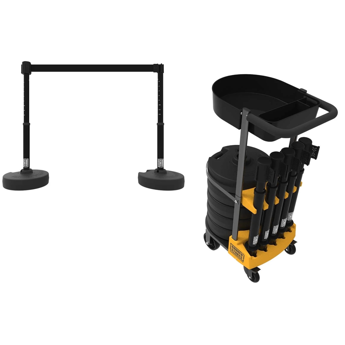 PL4000-BT Plus Cart Package with Tray, Blank Black Banner