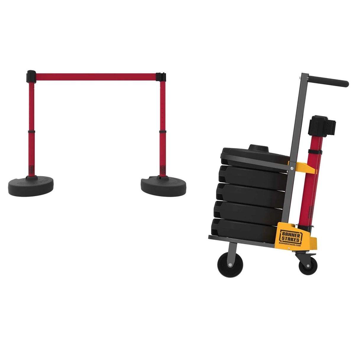 PL4000-R Plus Cart Package, Blank Red Banner