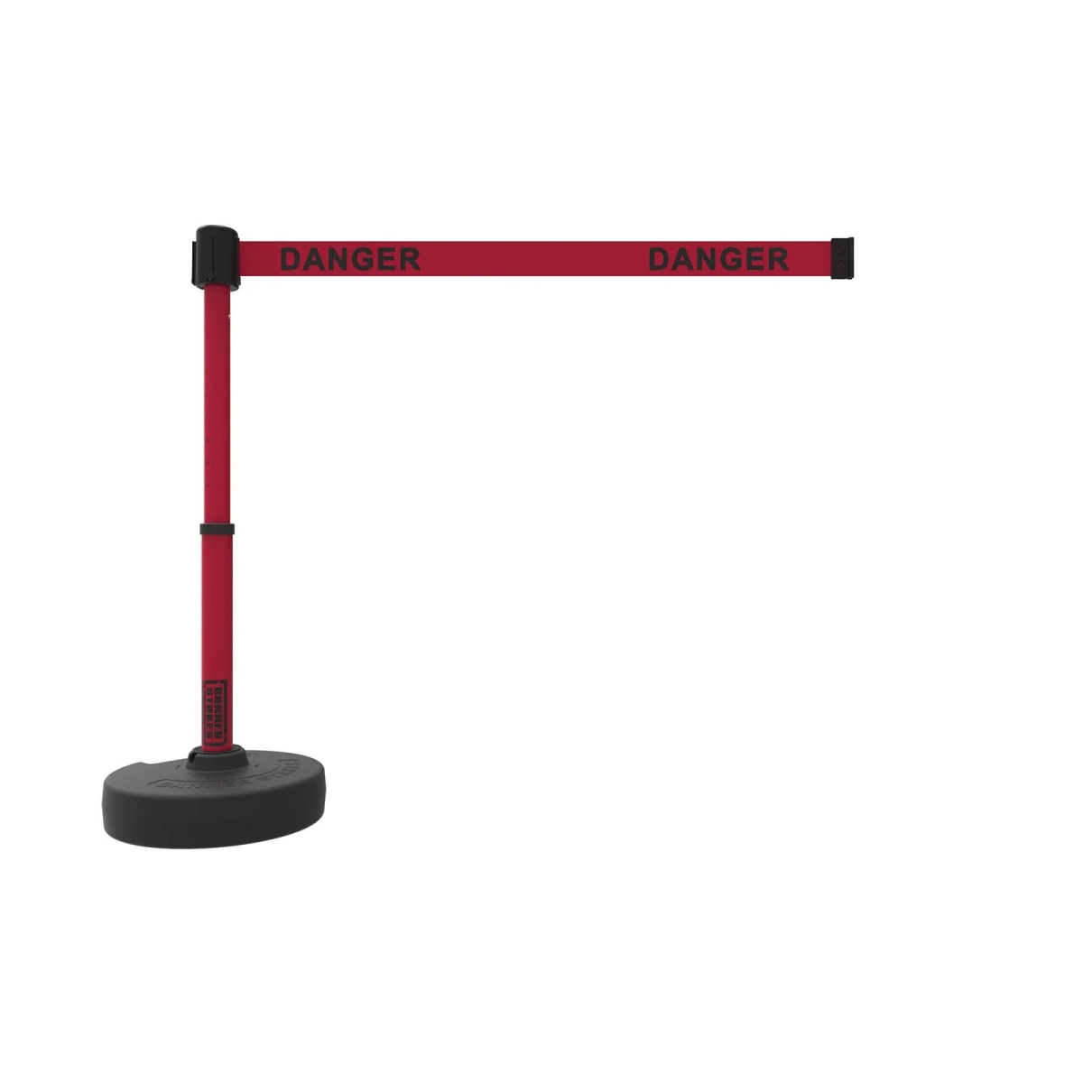 PL4164 Plus Barrier Set with Double-Sided Danger Banner - Red