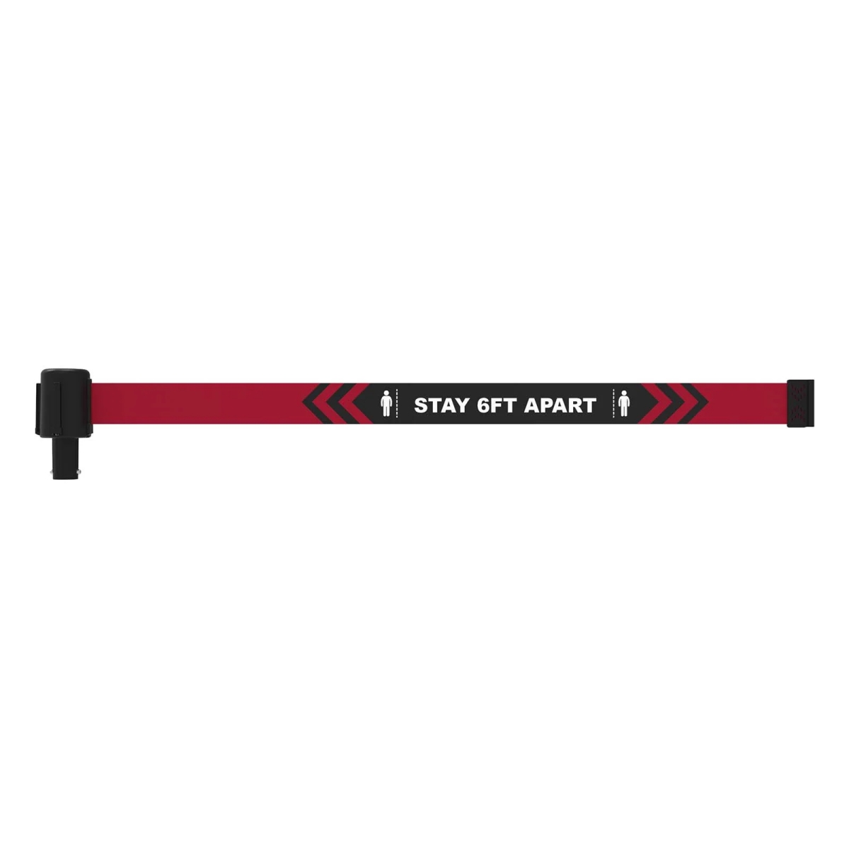 PL4170 Plus Stay 6 ft. Apart Banner - Black