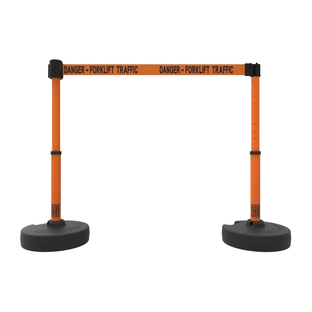 PL4202 Plus Barrier Set X2 - Orange - Danger Forklift Traffic