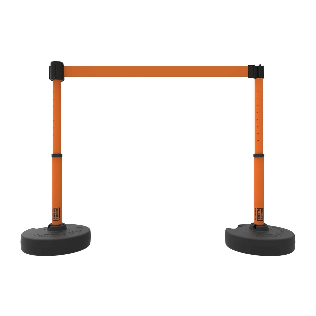 PL4203 Plus Barrier Set X2 with Blank Orange Banner