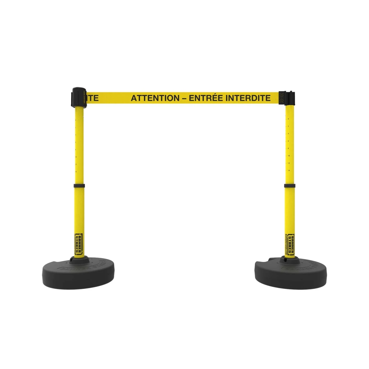 PL4246 Plus Barrier Set X2 - Yellow - Attention Entree Interdite