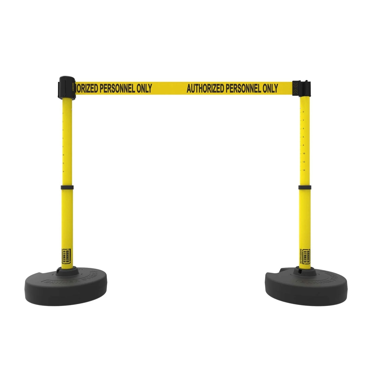 PL4287 Plus Barrier Set X2 - Yellow - Authorized Personnel Only