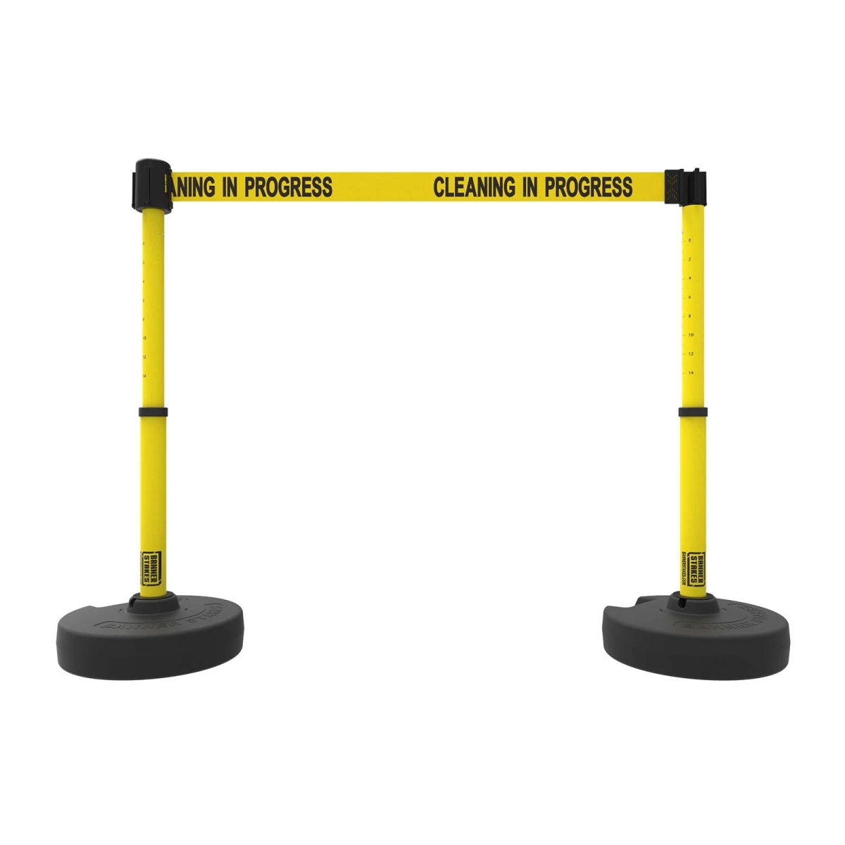 PL4288 Plus Barrier Set X2 - Yellow - Cleaning in Progress