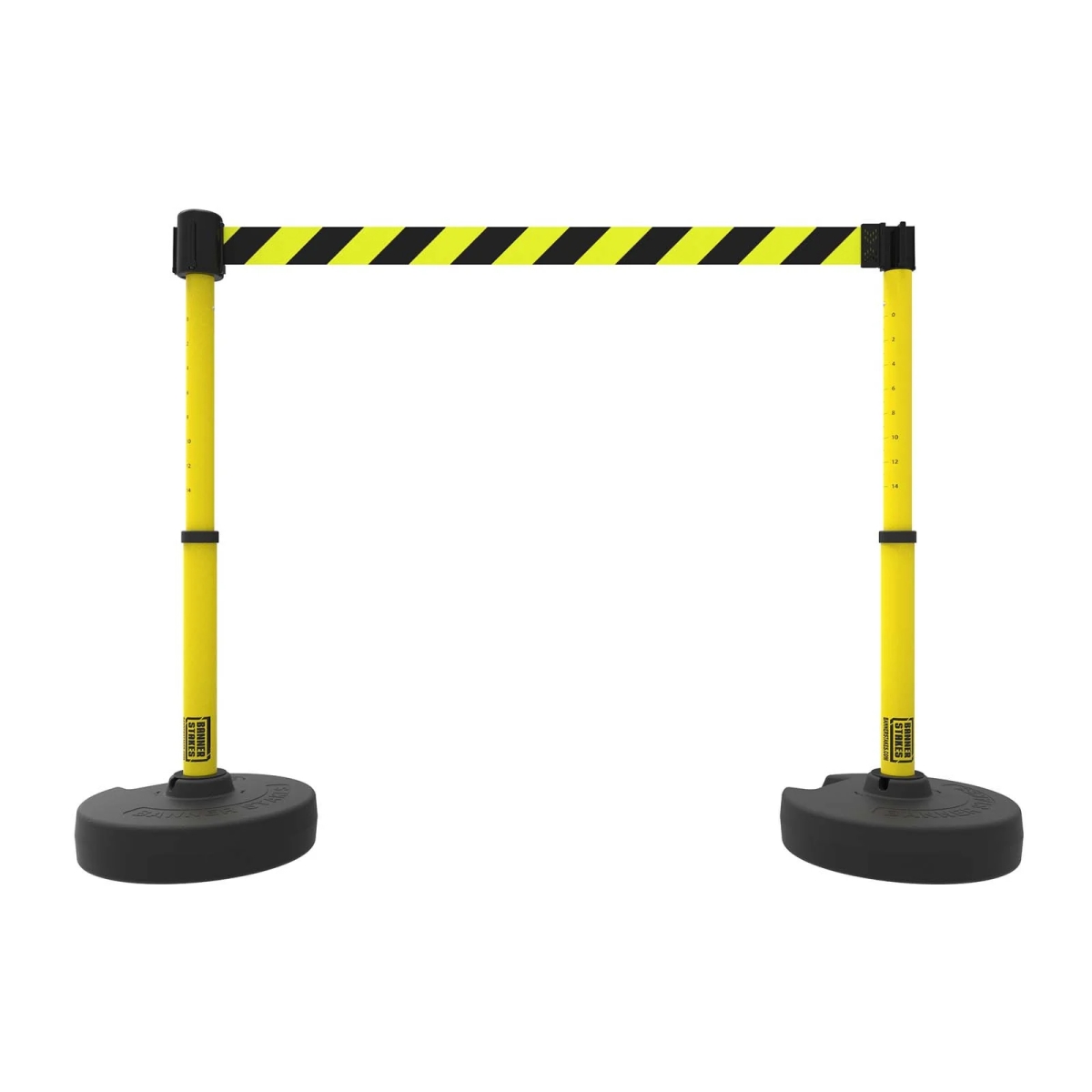 PL4291 Plus Barrier Set X2 with Yellow & Black Diagonal Stripe