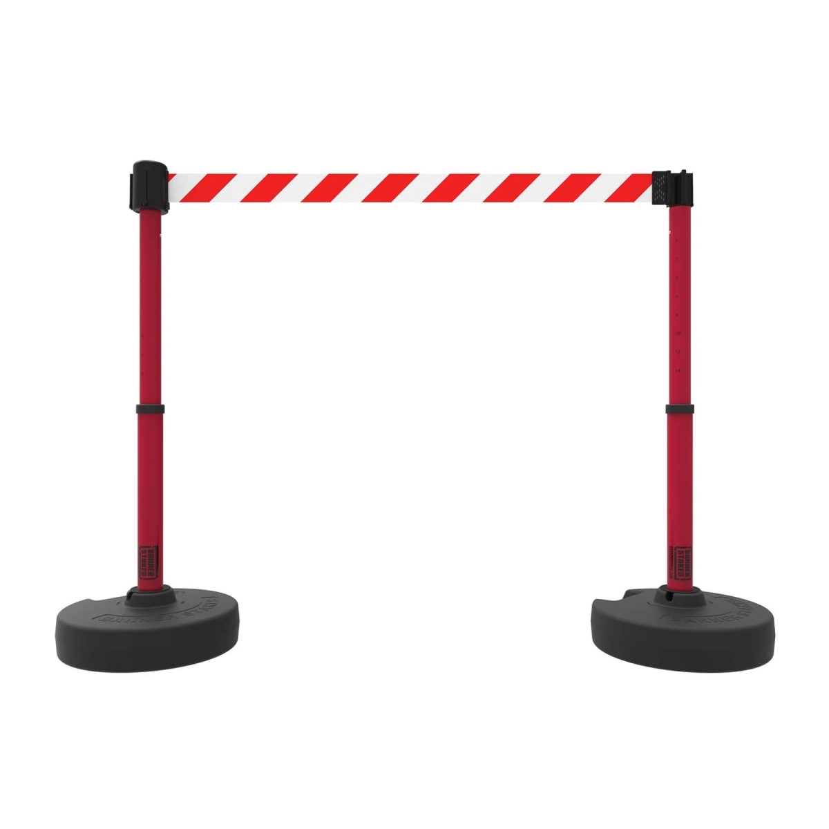PL4298 Plus Barrier Set X2 with Red & White Diagonal Stripe