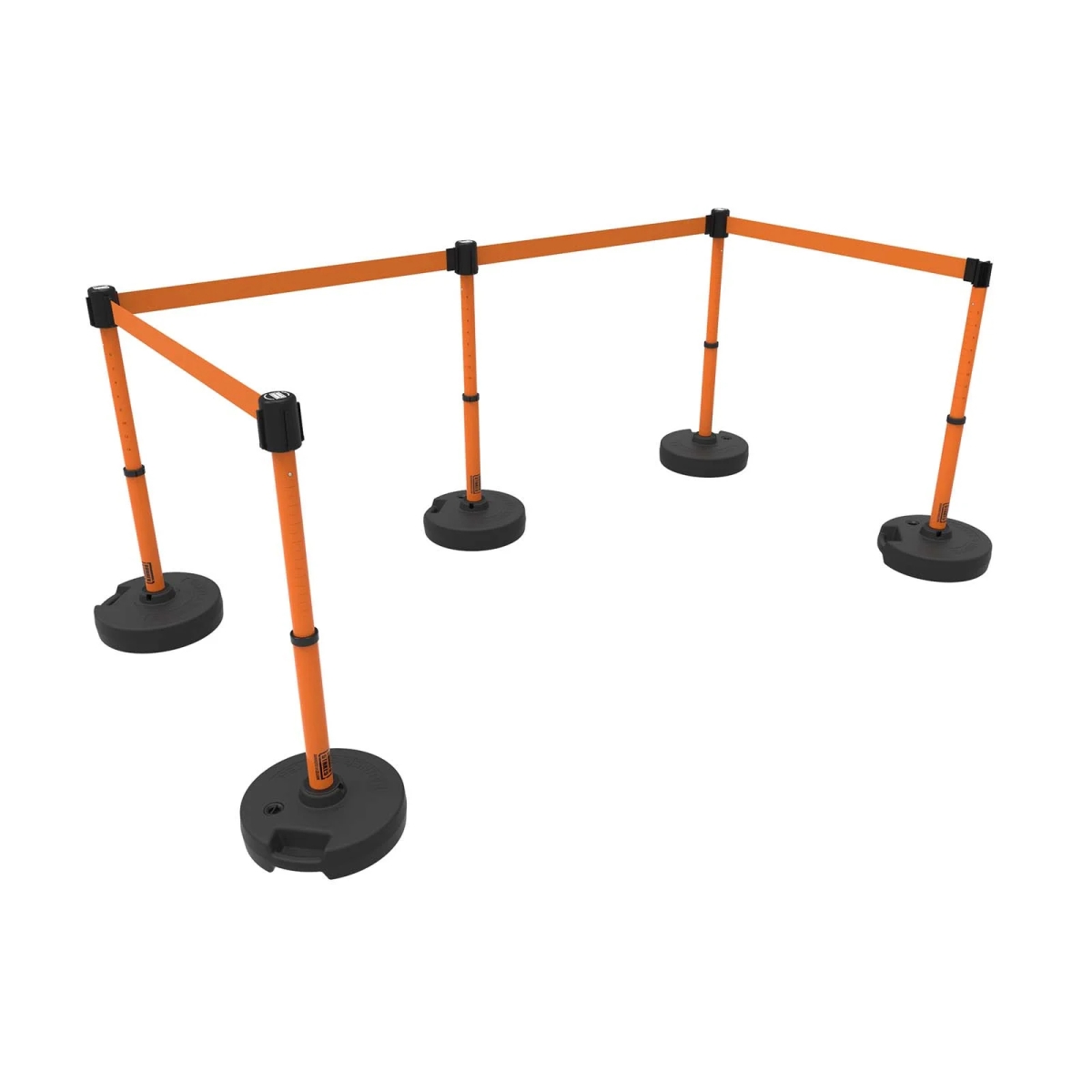 PL4503 Plus Barrier Set X5 with Blank Orange Banner