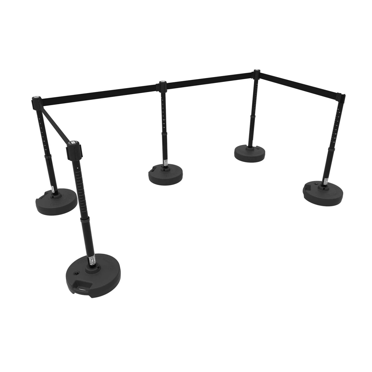 PL4504 Plus Barrier Set X5 with Blank Black Banner
