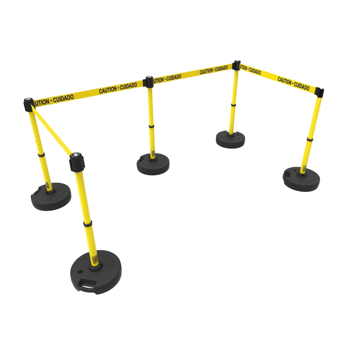PL4584 Plus Barrier Set X5 - Yellow - Caution Cuidado