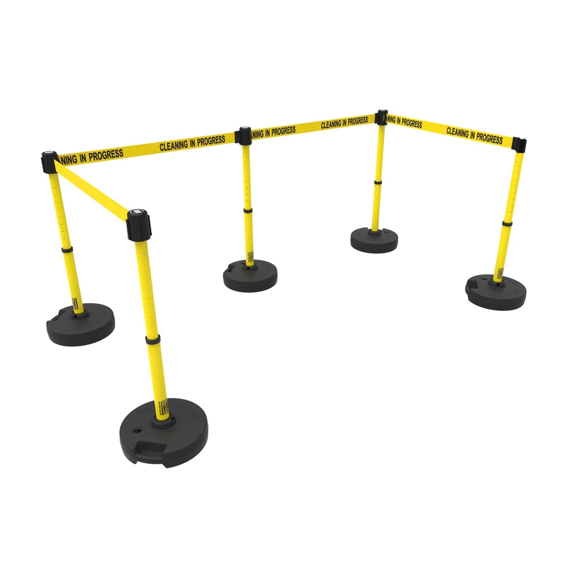 PL4588 Plus Barrier Set X5 - Yellow - Cleaning in Progress