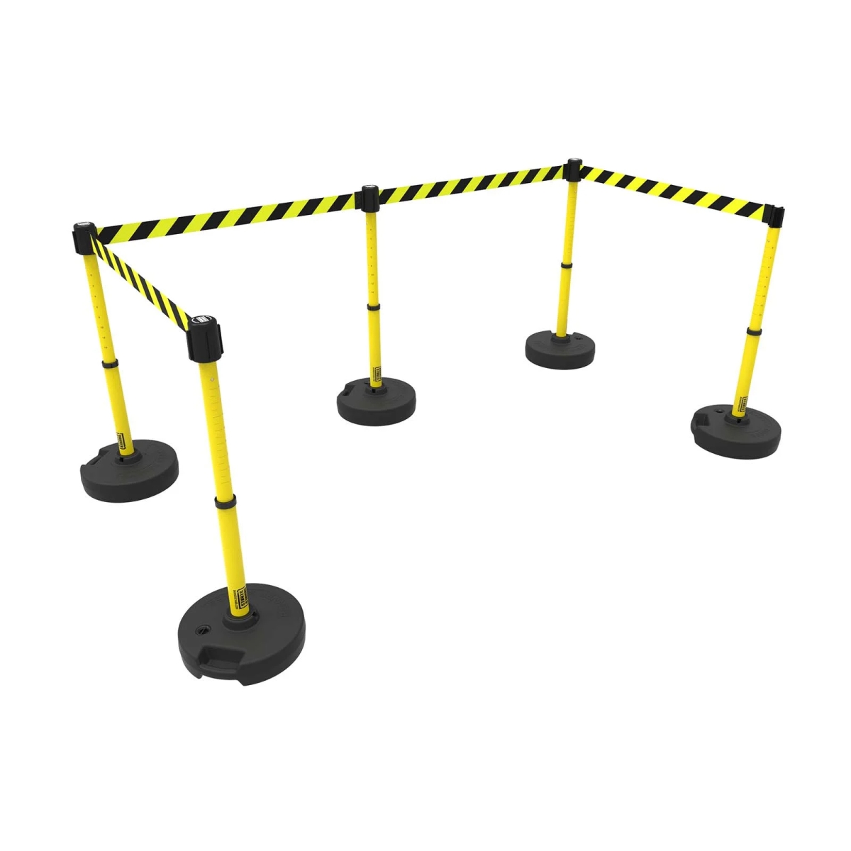 PL4591 Plus Barrier Set X5 with Yellow & Black Diagonal Stripe