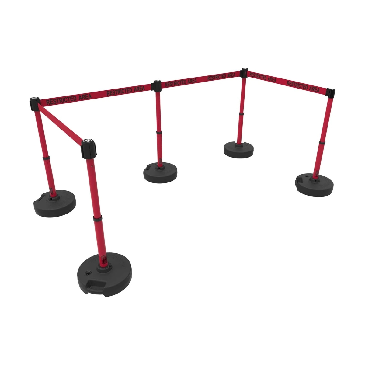 PL4593 Plus Barrier Set X5 - Red - Restricted Area
