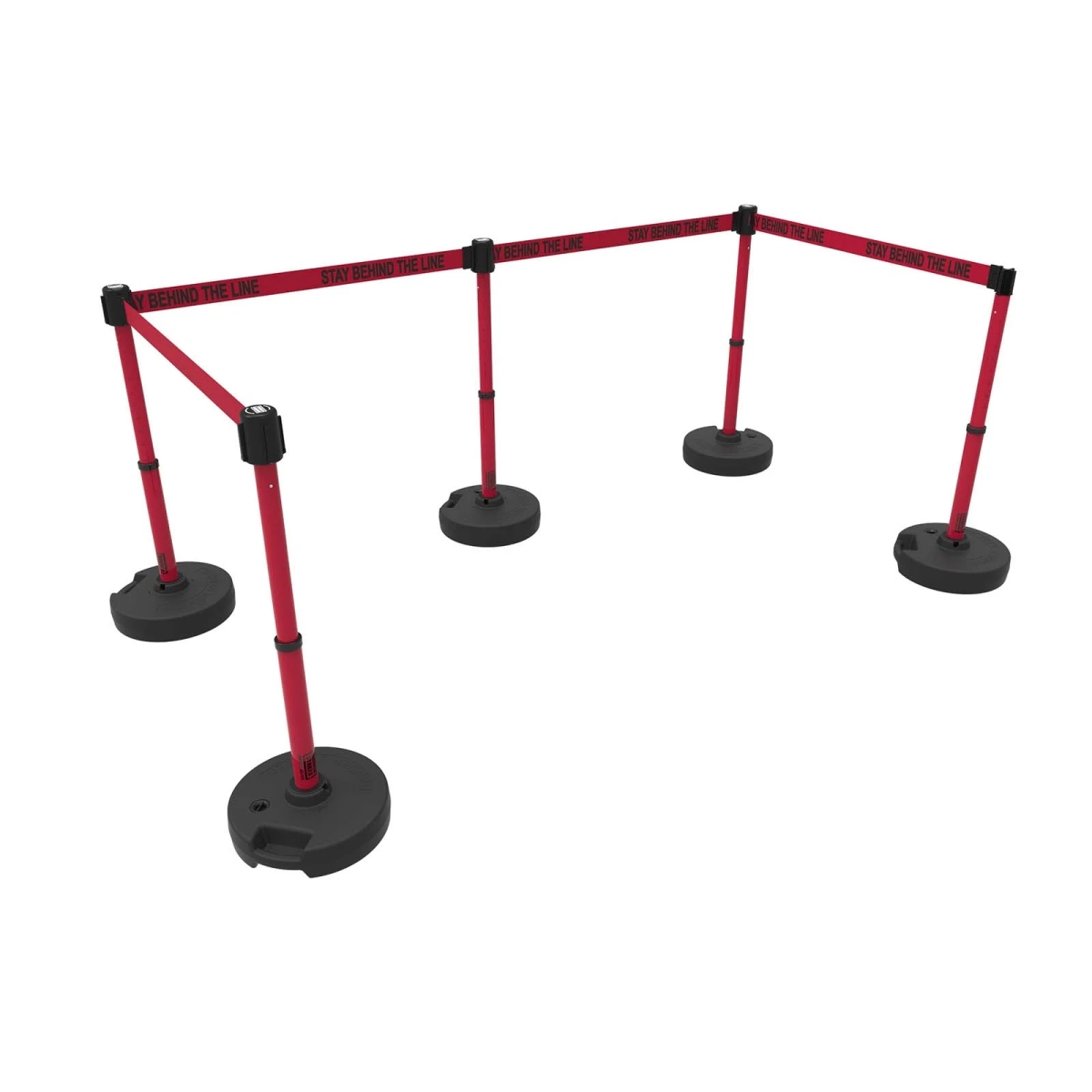 PL4595 Plus Barrier Set X5 - Red - Stay Behind The Line