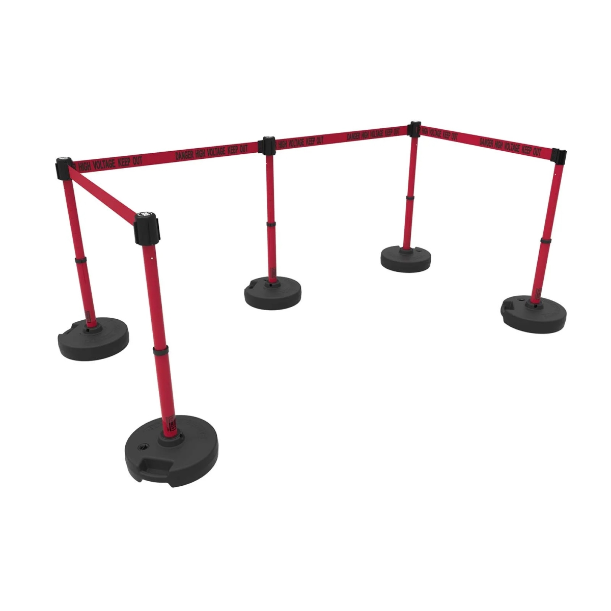PL4596 Plus Barrier Set X5 - Red - Danger High Voltage Keep Out