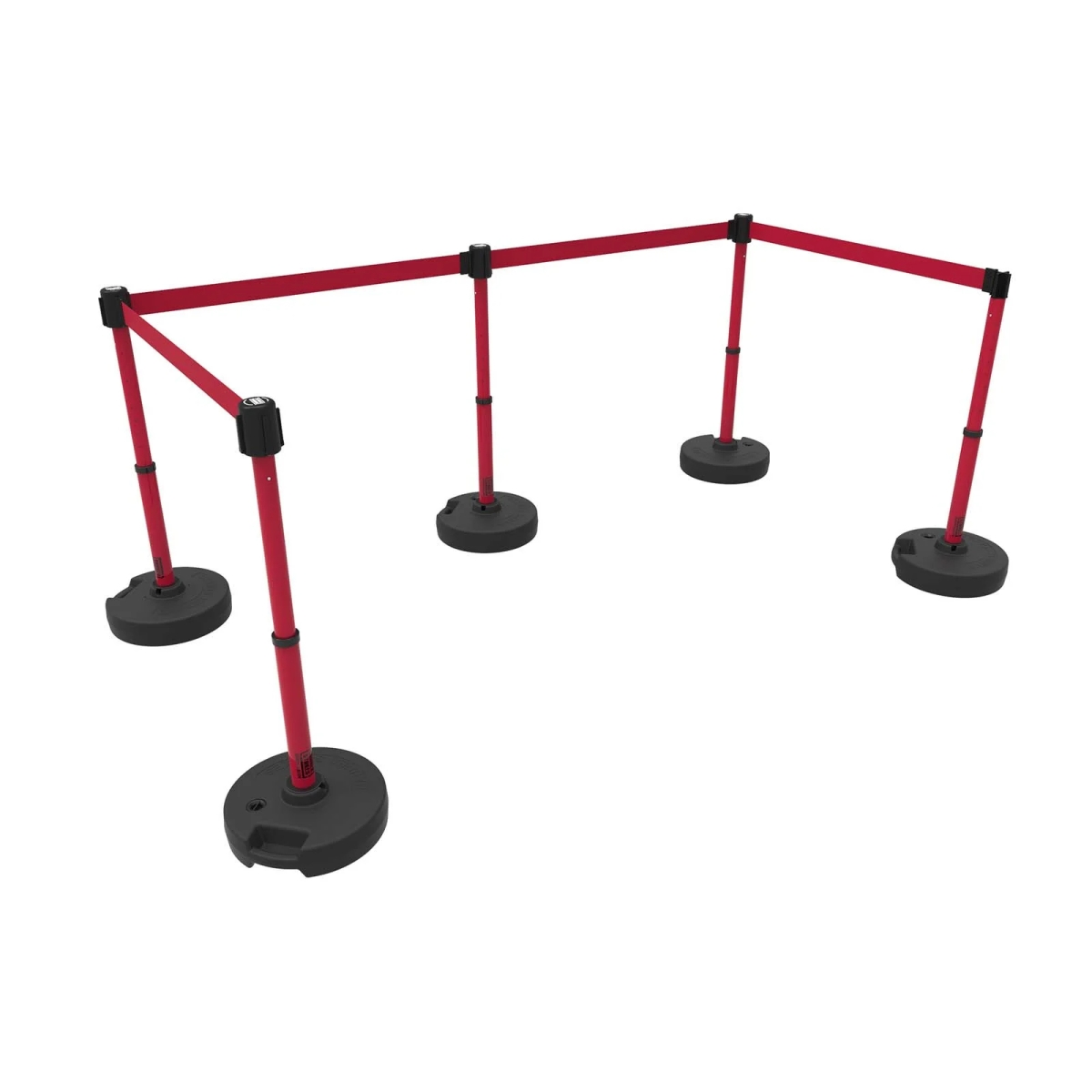 PL4599 Plus Barrier Set X5 with Blank Red Banner