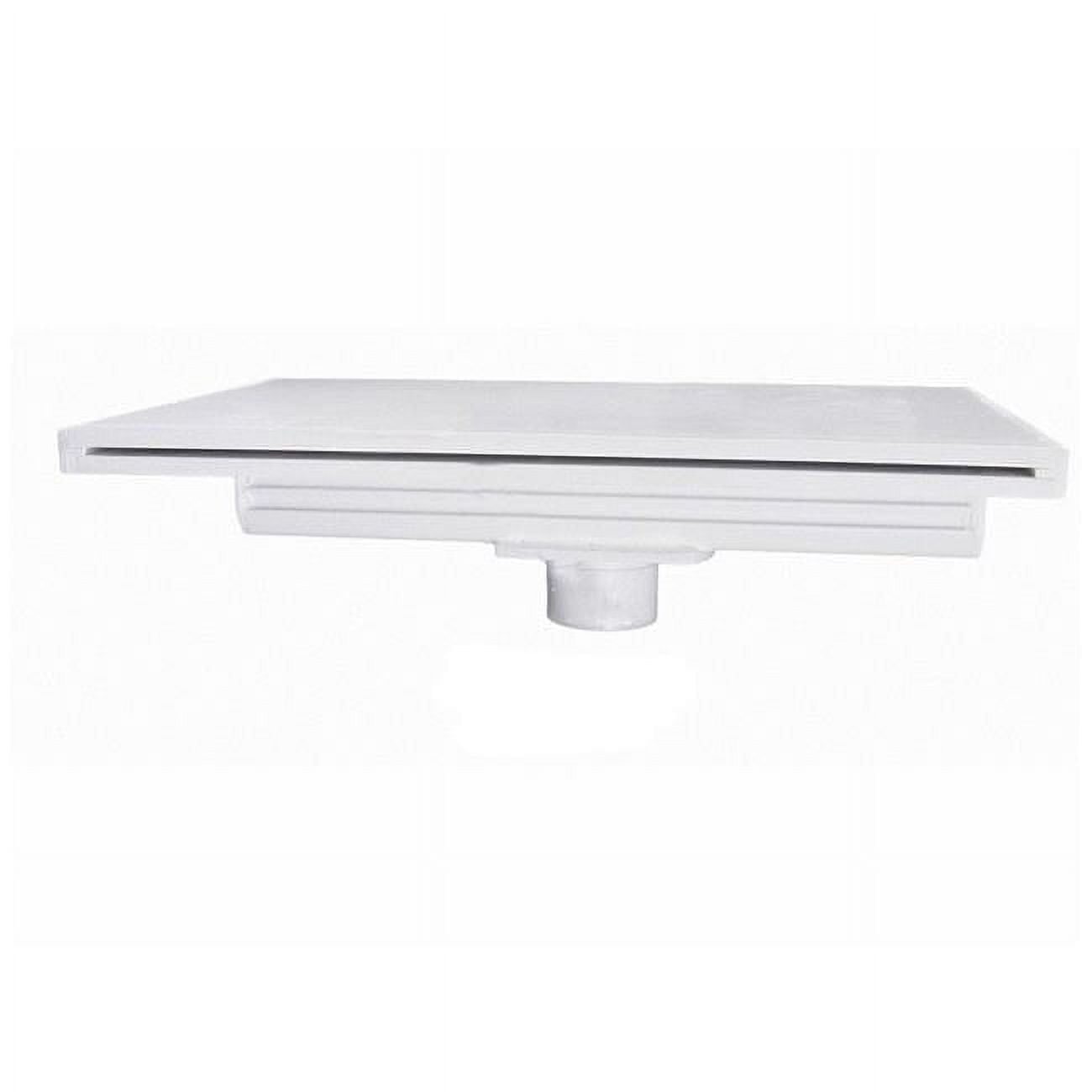 Custom Molded CMP25576230000 24 in. Waterfall Bottom Port 6 in. Lip, White