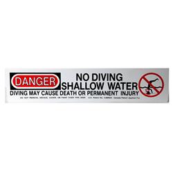 QP3162 Quaker In No Diving Sign