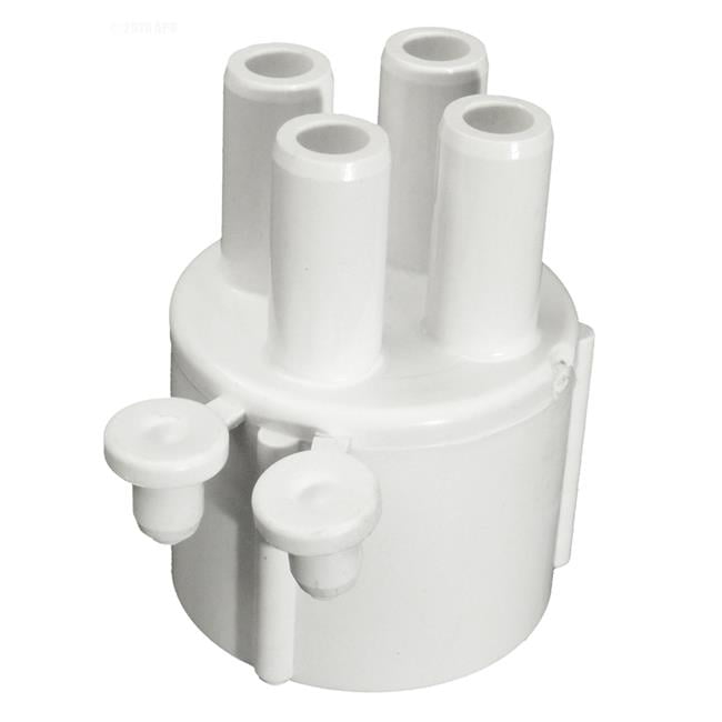 Manifold 1 in. Socket x Four 0.38 in. Barb Ports with 2 Plugs