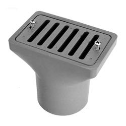 2 x 4 in. Deck Gutter Drain, Gray