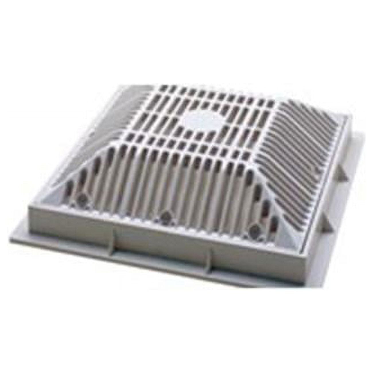 10 in. Round Tru Flo Drain AV Cover & Frame - White