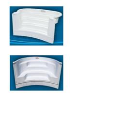 6 ft. Fiberglass Step 52 in. Cantilever, White - 9 ft. Radius