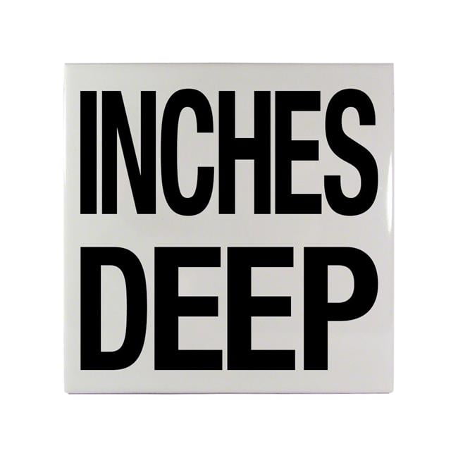 C611532 6 x 6 in. Inches Deep Message Ceramic Smooth Tile Depth Marker