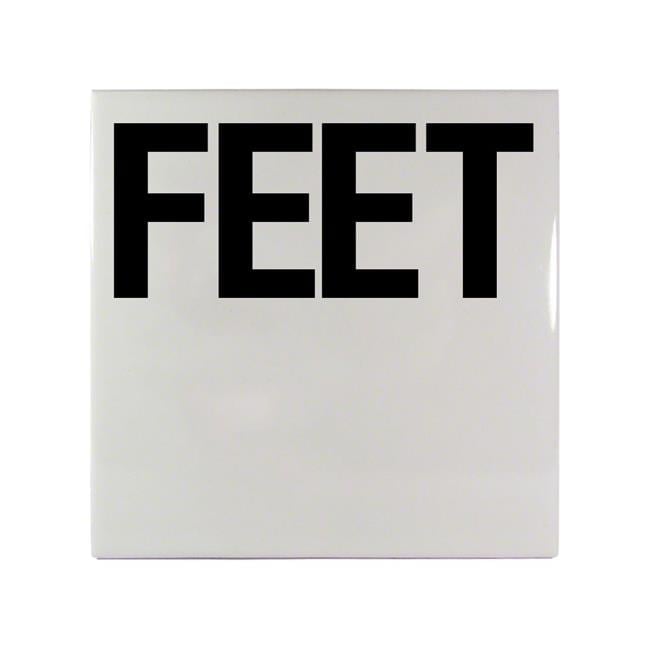 C611531 6 x 6 in. FEET Message Ceramic Smooth Tile Depth Marker