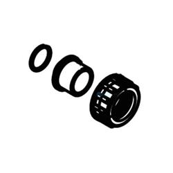 1 in. Half Multicyclone Union Adapter, Black