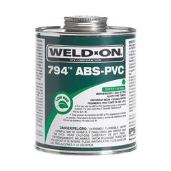 1 qt. PVC & ABS Cement with Applicator Cap, Green - Medium Bodied - Case of 12