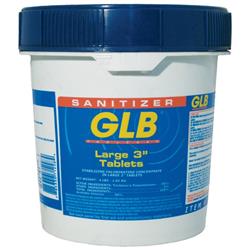 Picture of GLB GL71228A 4 lbs 3 in. 7 oz Stabilized Chlorine Trichlor Tablets - Case of 8