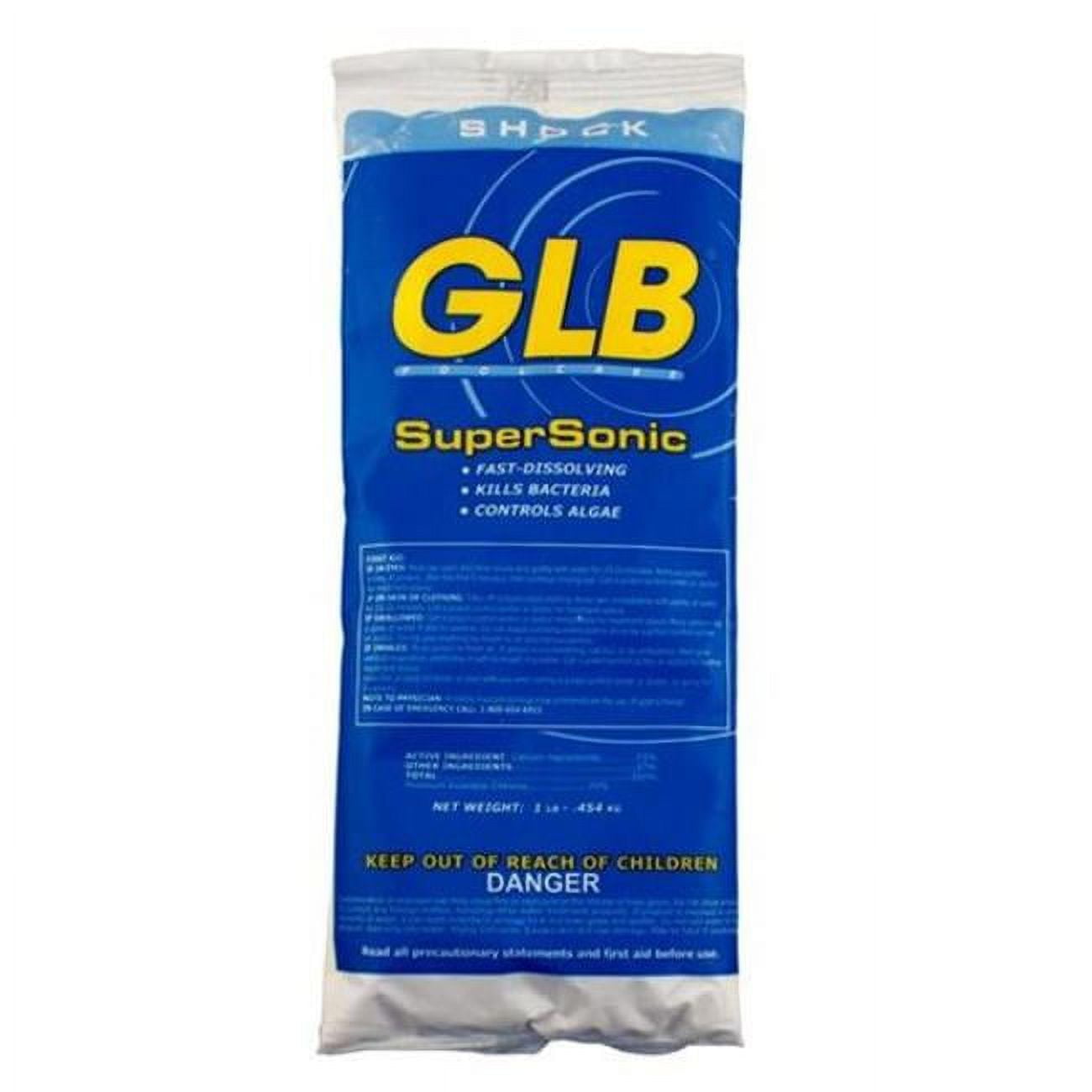 1 lbs Supersonic GLB Cal Hypo Shock Pool Sanitizer, 24 per Case