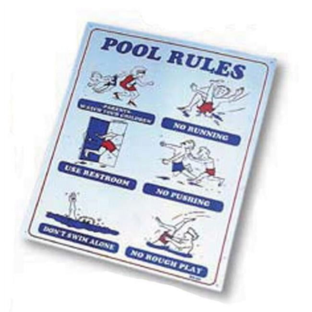 JED90100 18 x 24 in. Pool Safety Rules