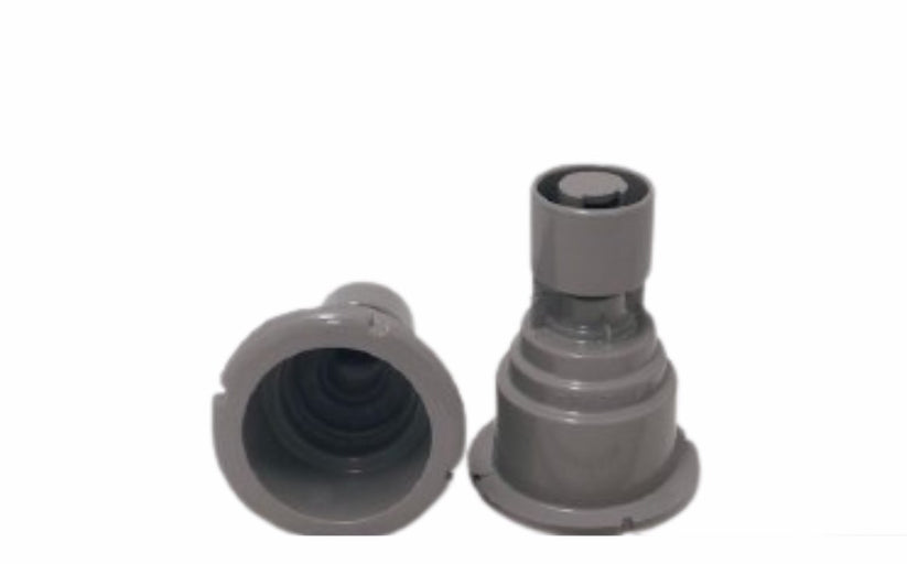 WW2151397 Poly Storm Wall Fitting with Built-In Thread for Gunite Spas, Gray