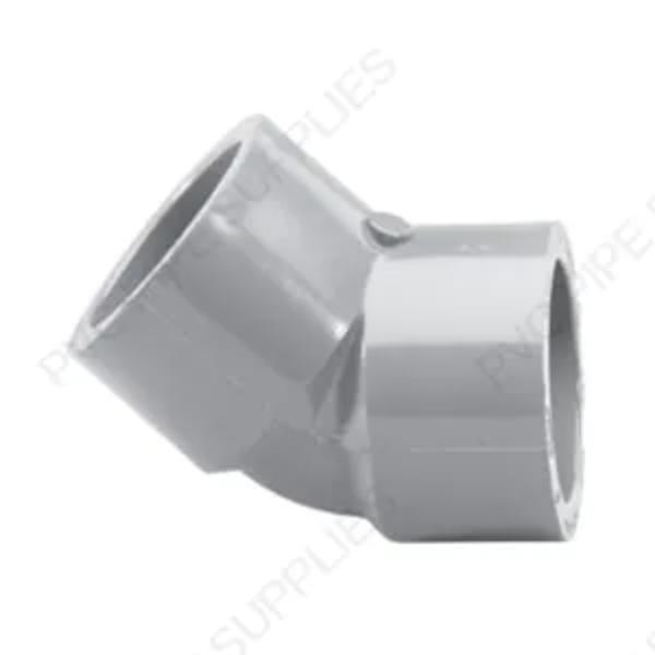 PV9817060 6 in. Schedule 80 CPVC 45 deg Elbow, Light Gray